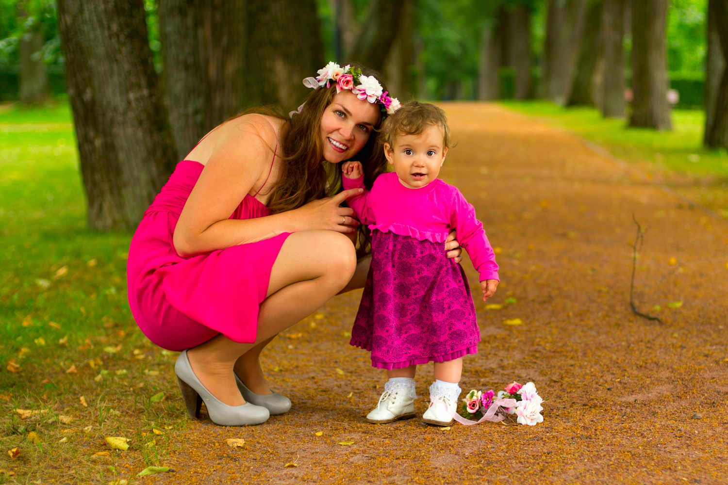 летняя семейная фотосессия в парке
