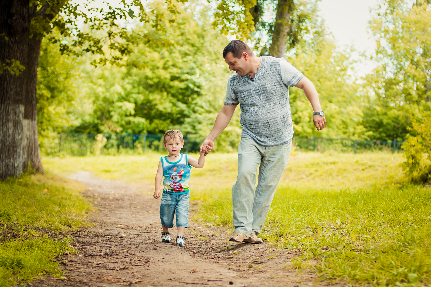 летняя семейная фотосессия в парке